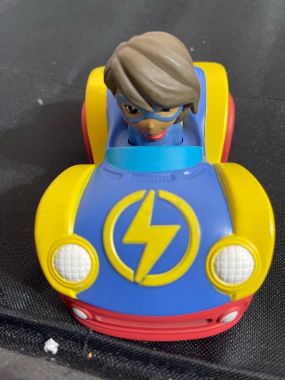 Marvel Blue & Yellow Lightning Racer with Driver Figure